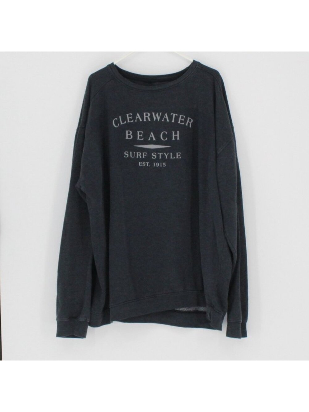 Surf Style Charcoal Black Pull Over Sweat Shirt Men Size Oversized  XXL or XXXL